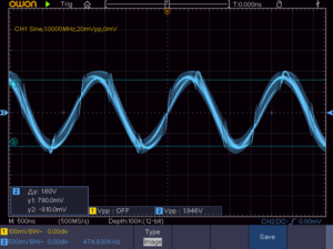 2石スーパーラジオ（高周波増幅タイプ）の出力波形１