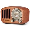 ポータブルラジオ レトロラジオ FM/AM対応 木製スピーカー FMラジオ機能搭載 チェリーウッド ブルートゥース Blue